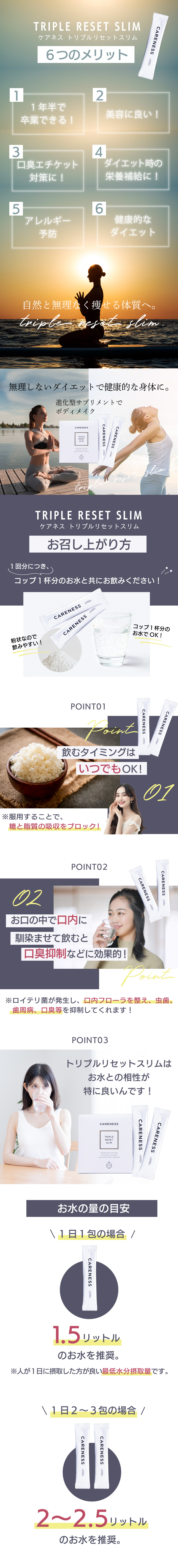 ケアネス トリプルリセットスリム 90g（3g×30包） | ケアネス公式