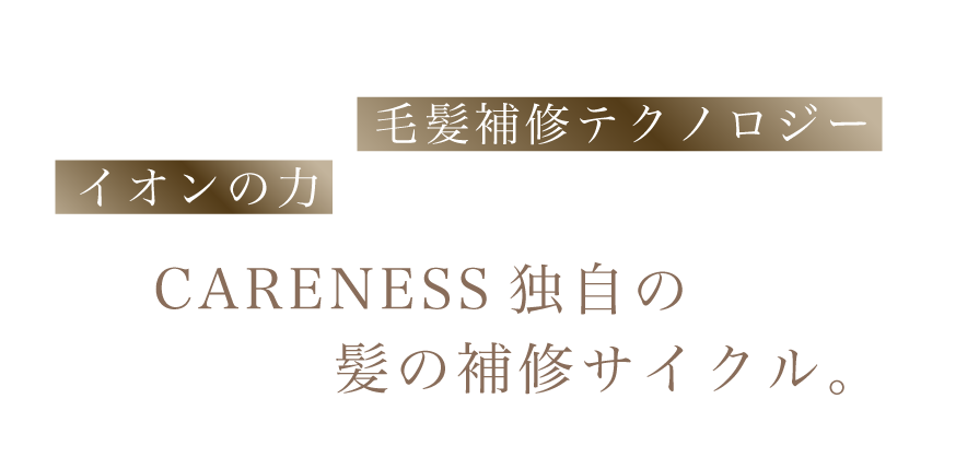 CARENESS独自の髪の補修サイクル